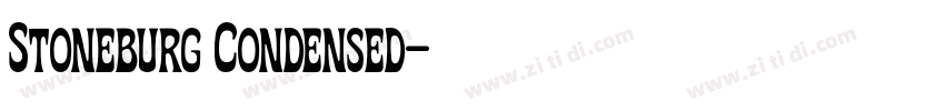 Stoneburg Condensed字体转换